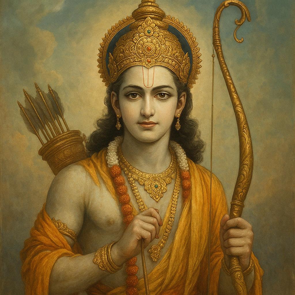 A Traditional painting features Lord Rama